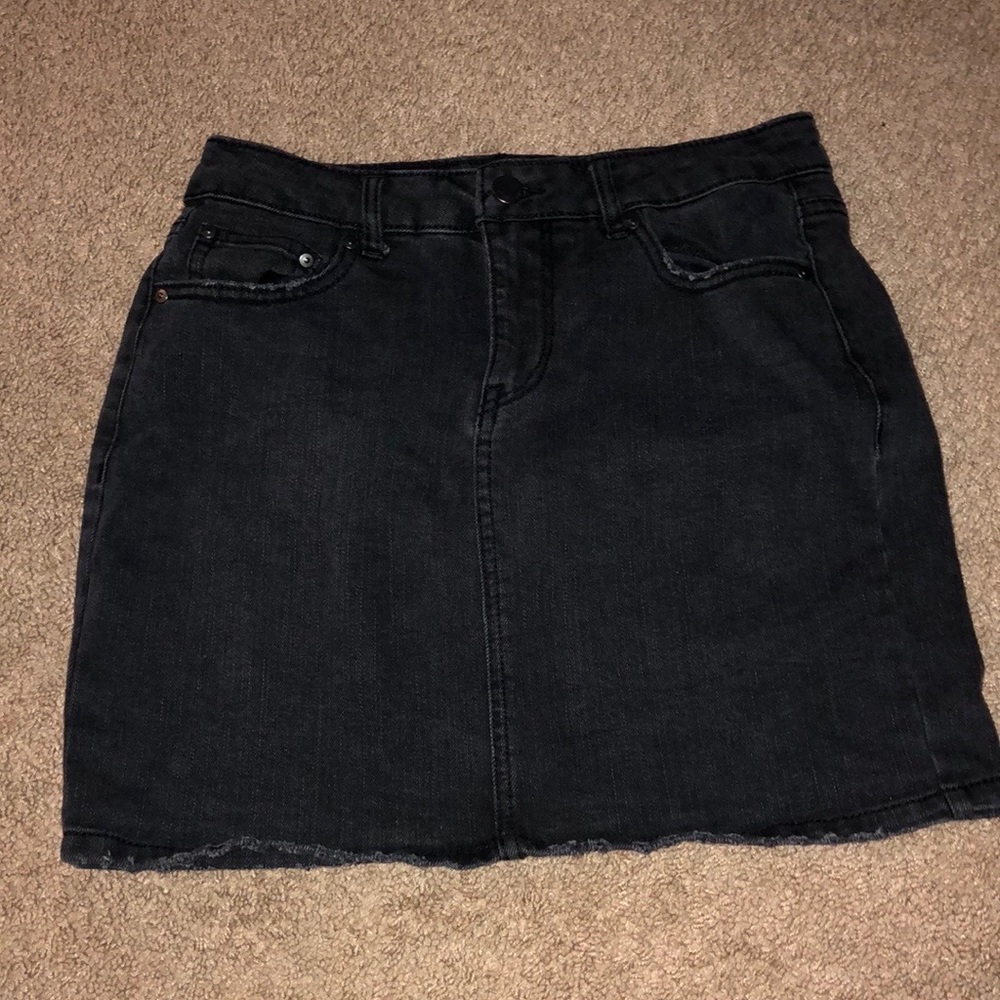 Black Jean Skirt.